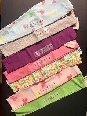 Girls Multi-Color Leggings Bundle of 7-Size 18M